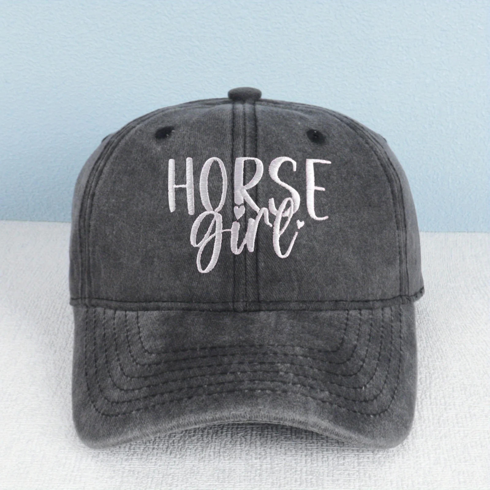 VERG HORSE Embroidered Baseball Cap - Adjustable Snapback, Lightweight Breathable Retro Streetwear Hat for Women & Men, Multiple
