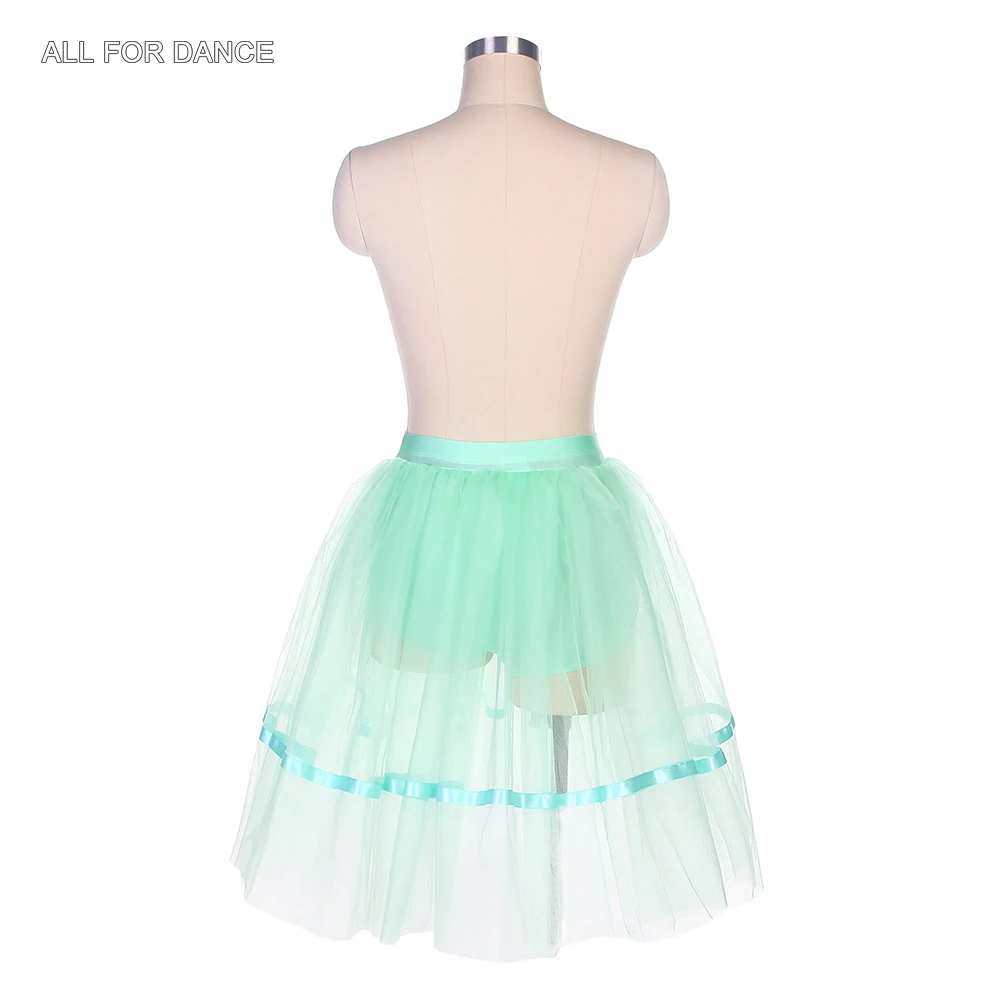 18422 Top Quality Child and Adult Sizes Three Layers of Green Ballet Dance Tutu Skirt Half Tutu with Pants