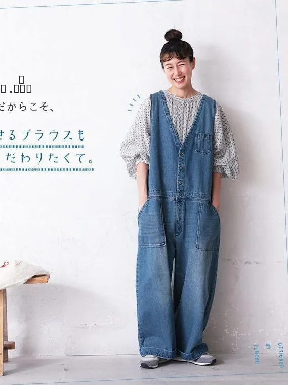 

Классические свободные рабочие комбинезоны-брюки женские джинсовые для осени, из эластичного хлопкового стрейч-денима с эластичной талией