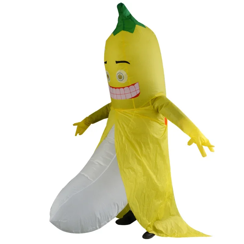 

Funny Banana Cosplay Costume Halloween Inflatable Suit Men Funny Bachelorette Party Nightclub Dress Up Suit Festival Stage Show