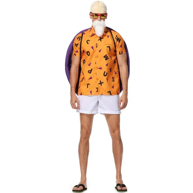 Master Roshi Tortoise Man Cosplay Uniforms Male Turtle Fairy Halloween Christmas Costumes@0Z*