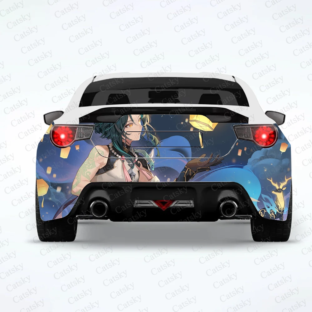 Genshin Auswirkungen anime auto aufkleber hinten auto hinten änderung nach geeignet für SUV auto lkw verpackung aufkleber aufkleber