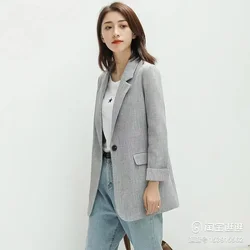 Versione coreana della giacca Casual da donna primavera e autunno moda semplice temperamento vestito Top Office Suit Top da donna nuovo