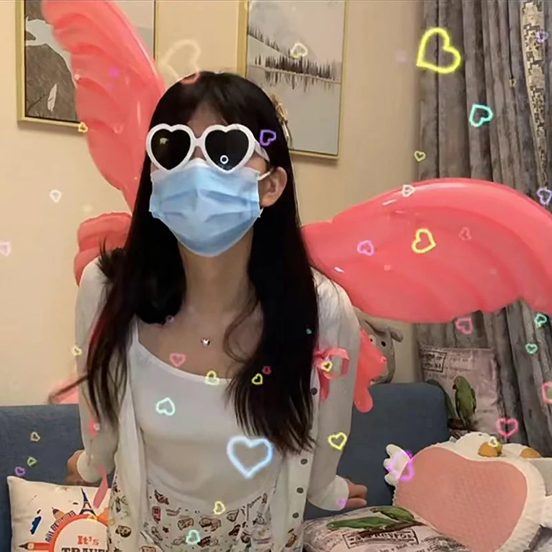 Colorful Angel Butterfly Wing Balloon Happy Birthday Children's Day Boy Girl DIY Party Decorations Back Hanging Foil Balloon Toy