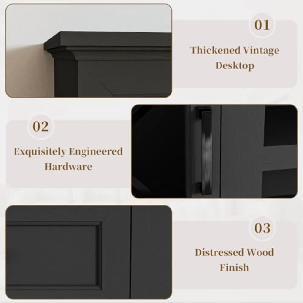 70 Inch TV Stands for Living Room Farmhouse Entrainment Center for bedroom | Large TV Stand for 75