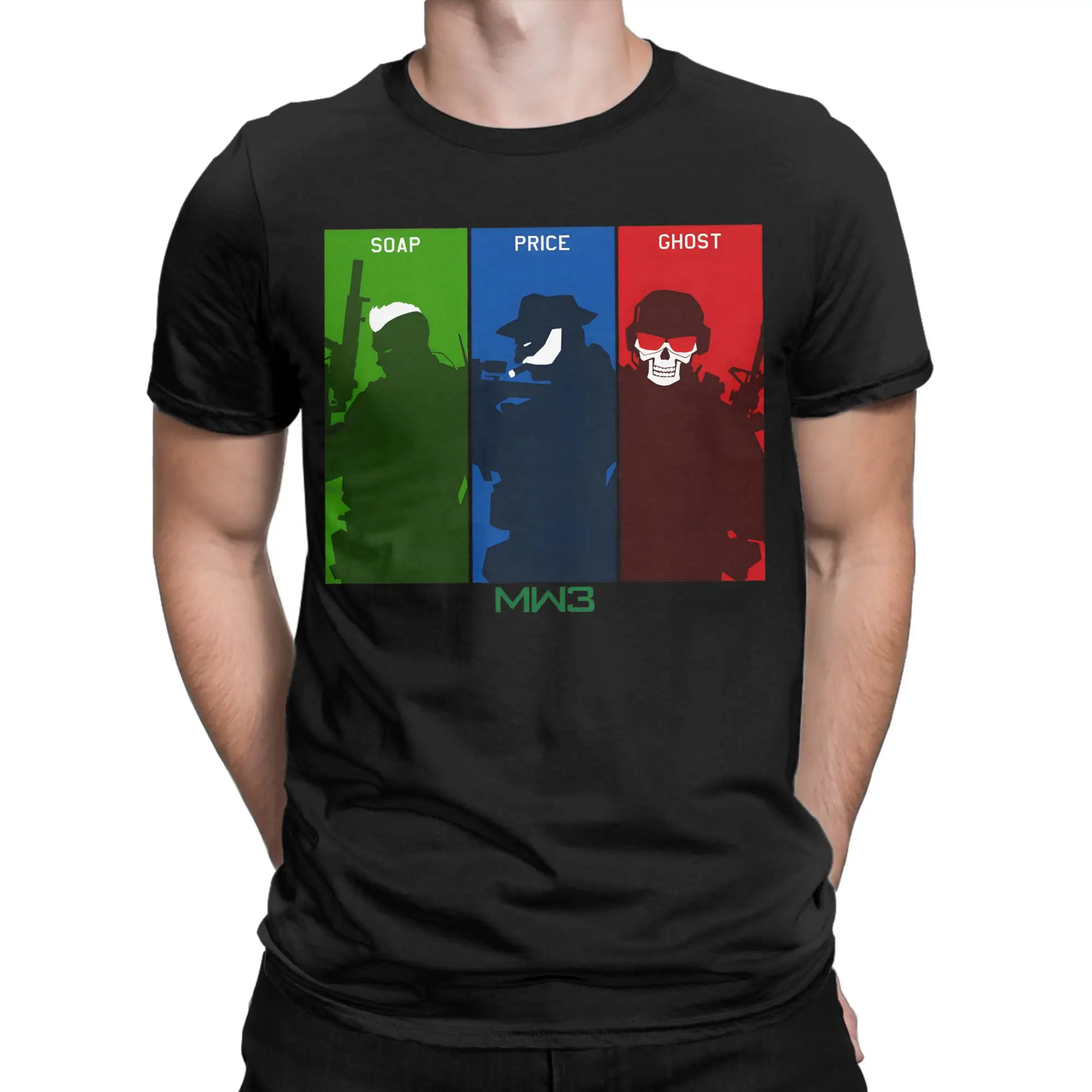 Mens T Shirt Modern Warfare MW Remastered T Shirts Novelty  Summer Tee Shirt Y2K Casual Casual 100 Cotton Tops Plus Size