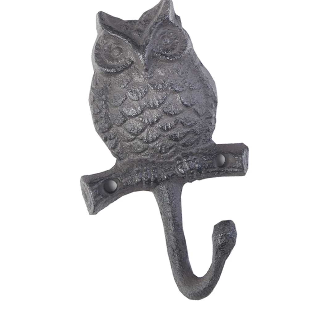 

1pc Owl Shape Hook Wall Hanging Hook Iron Art Hook Door Back Hanger Creative Room Pendant for Home Shop