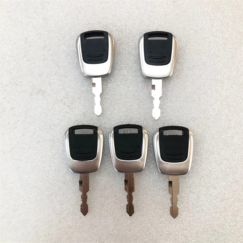 5pcs For Hyundai Excavator Heavy Equipment Ignition Key - New Style 21Q4-00090 many newer R-9 series equipment models