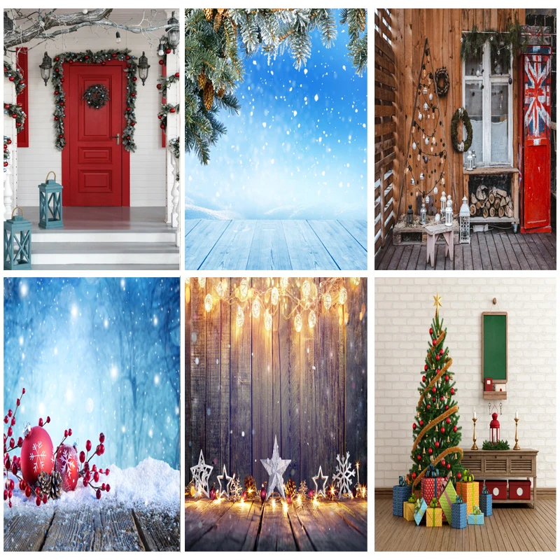 

ZHISUXI Christmas Photography Background Snowman Wooden Floor Children Backdrops For Photo Studio Props 2135 SD-01