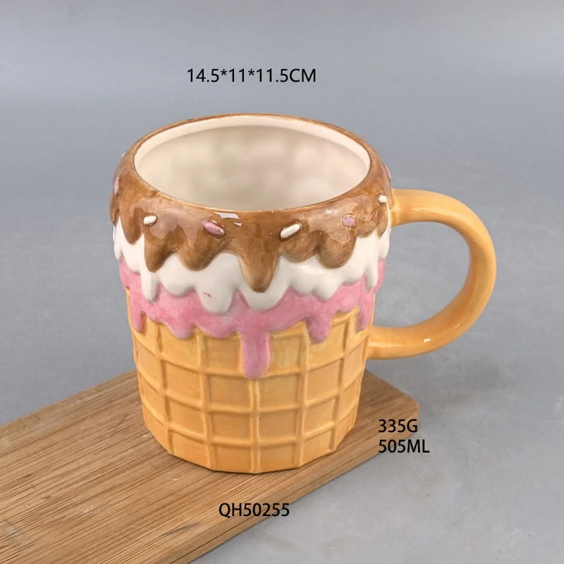 Donut Ceramic Coffee Mug Cute Cartoon Cake Candle Cup Birthday Gift For Couples Party Table Decor Home Desk Display Cozy view 6