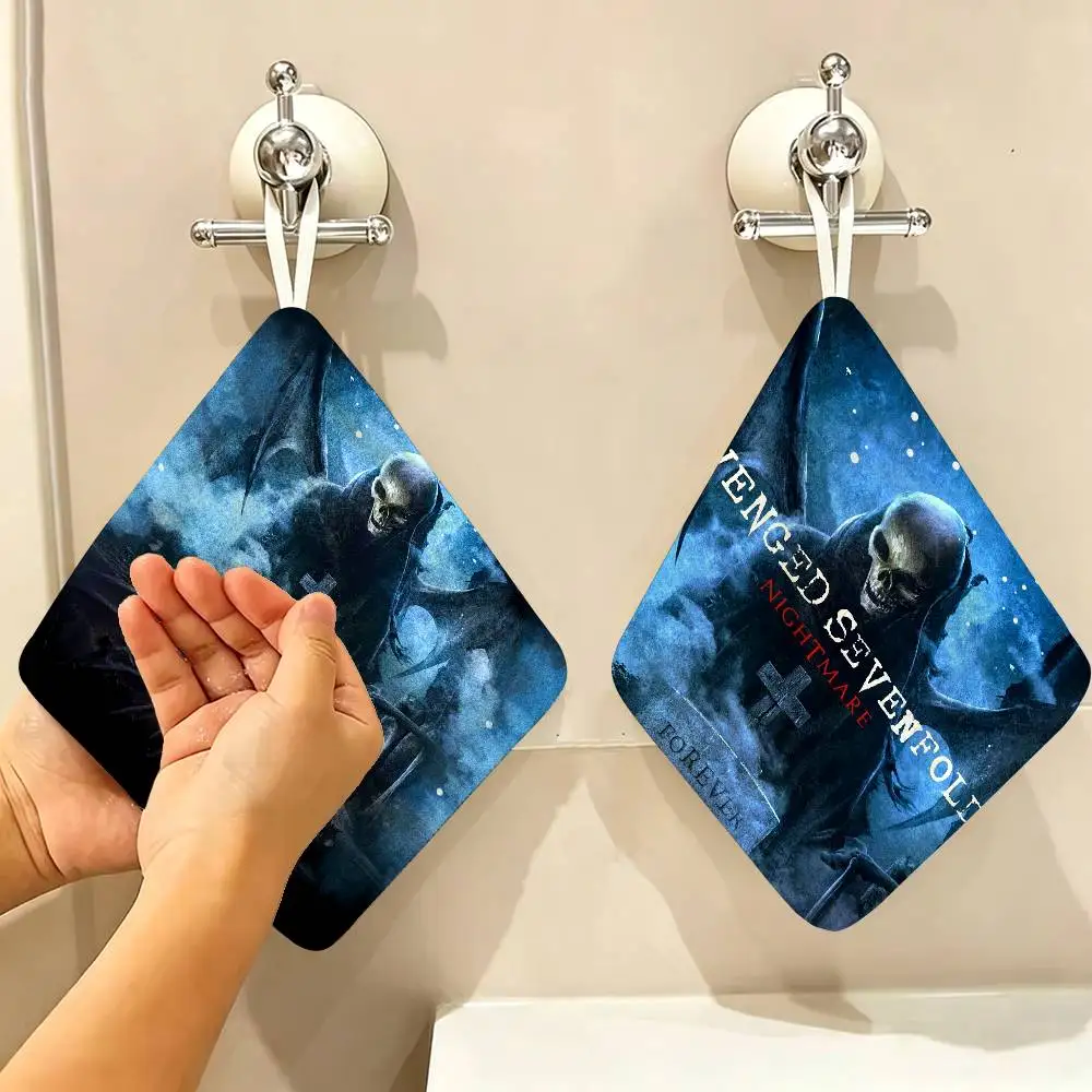 Metal band A-Avenged S-Sevenfold Reusable Hanging Kitchen Towel, Polyester Cotton Soft Fabric for Office Home Daily Life