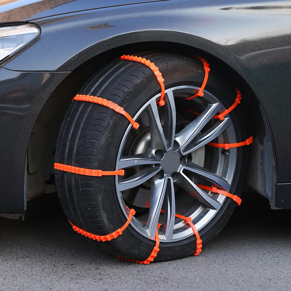 

Snow Tire Anti-skid Chains Car Tire Wheels Snow Chains for Truck SUV Emergency Chain Winter Driving Accessories 10Pcs Orange