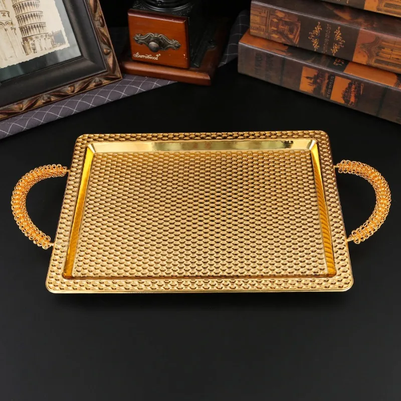 Square Hammer Point Tray Hotel Towel Fruit Tray Living Room Creative Household Cake Tray Dim Sum