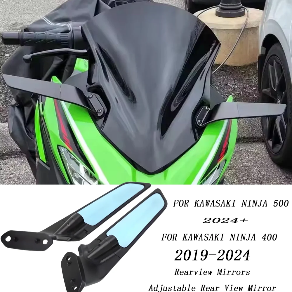 Зеркало заднего вида для мотоцикла Kawasaki Ninja 400 Ninja 500 2024, боковое зеркало заднего вида 2019-2026