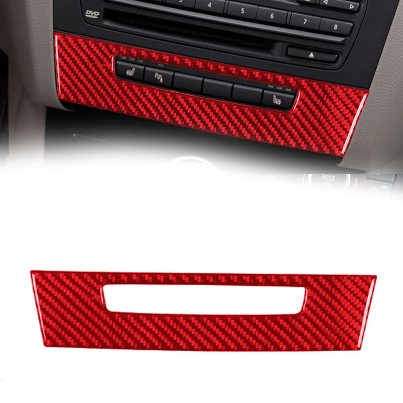 

For BMW 1 Series E81 E82 E87 E88 2008-2013 Carbon Fiber Center Console Gear Shift Frame Decoration Car Styling Navigation Cover