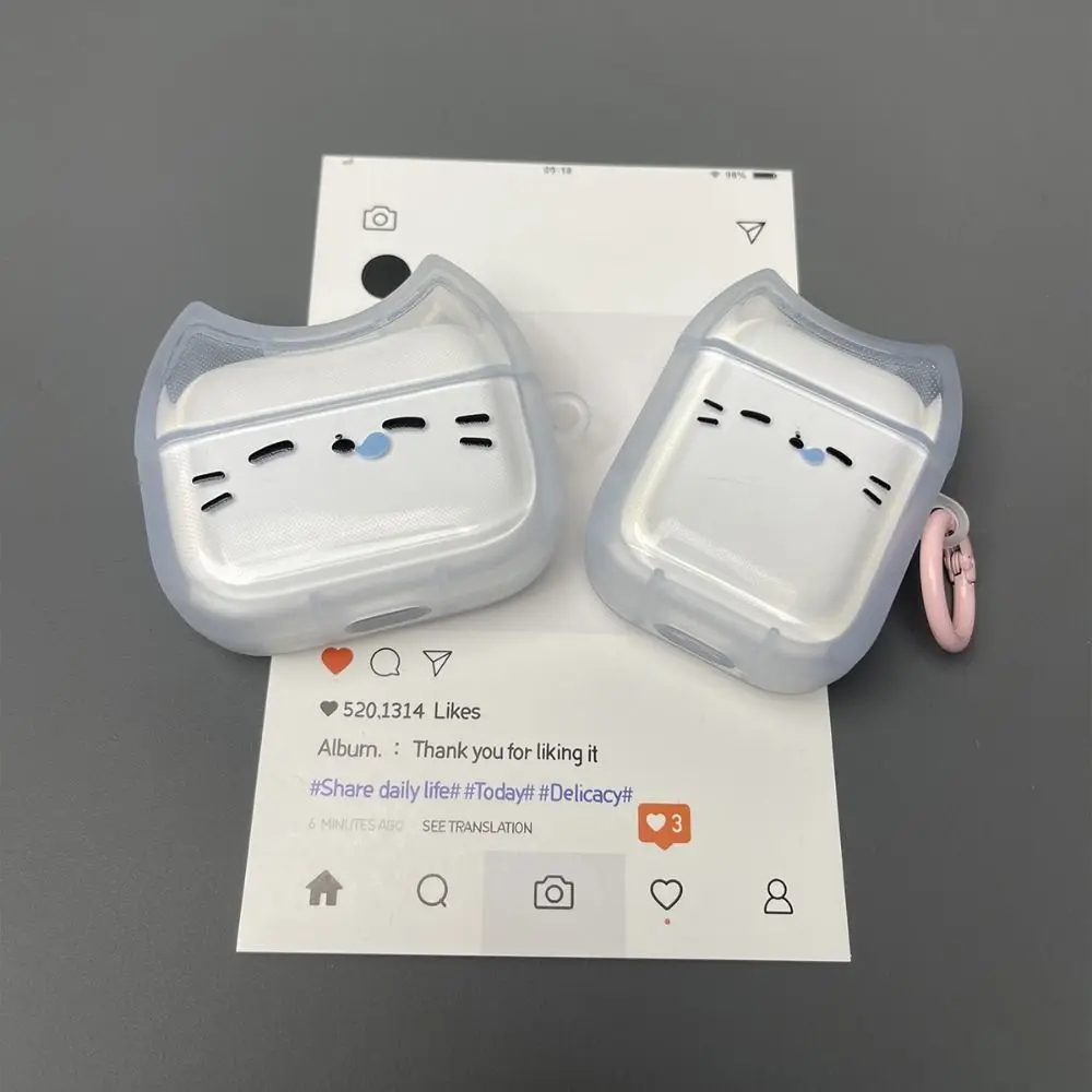 Anti-Fall Sleepy Cat Earphone Case Dustproof Shockproof Headphone Protective Case Anti-scratch for Airpods 4 3 2 1/ Pro/Pro2