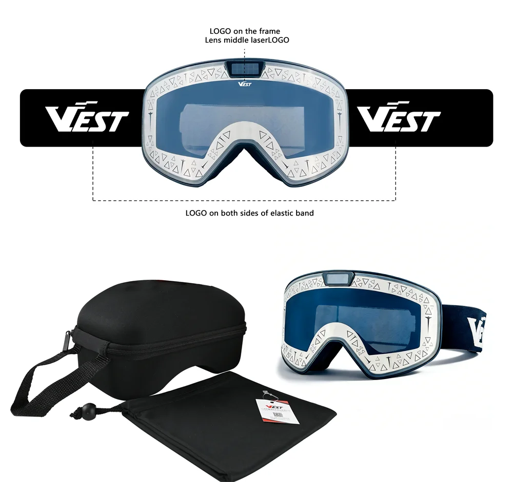 Electrochromic Sports Goggles Anti Fog UV400 protection Electric Photochromic Lens Snow Snowboarding Smart Ski Goggles