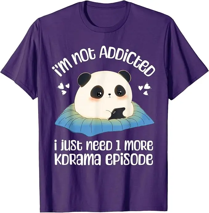 Niedliches Kdrama-Merch Panda Koreanisches Drama K-Drama-Merchandise T-Shirt Y2k Cartoon Panda Kpop Mode Spruch T-Shirt Persönlichkeits-T-Shirts – Detail 8