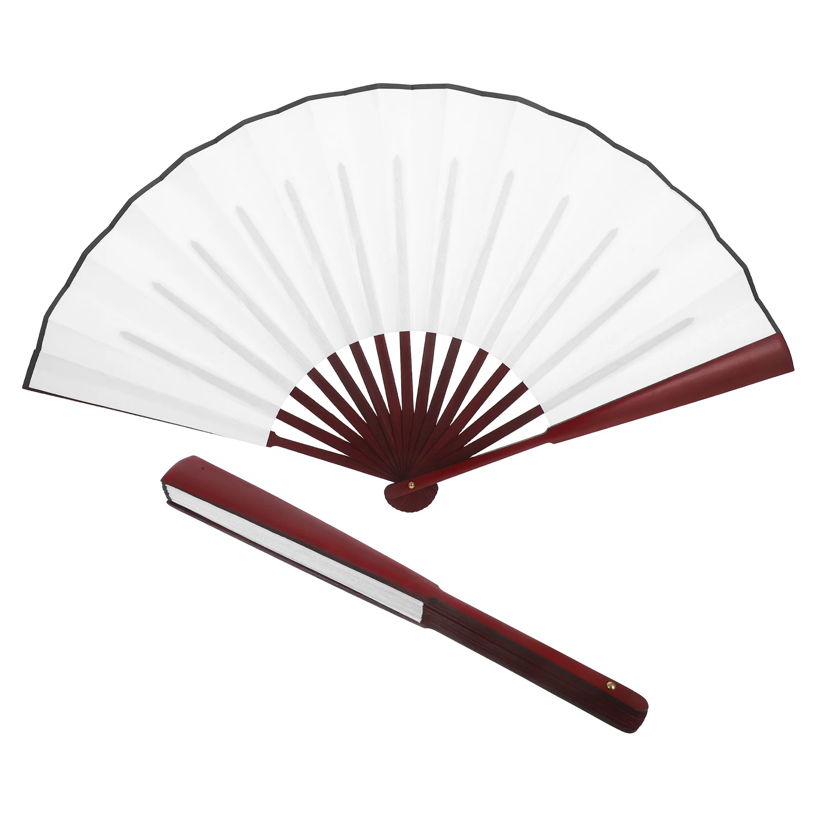 

2 pcs 10 Inch Blank Fabric Folding Fans Handheld Portable Chinese Style Fan For Women Diy Decoration Wedding Party Gift Travel