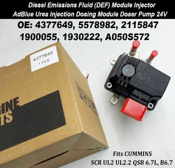 4377649 24V Diesel Emissions Fluid (DEF) Module Injector AdBlue Urea Injection Dosing Module Doser Pump For Cummins Engine