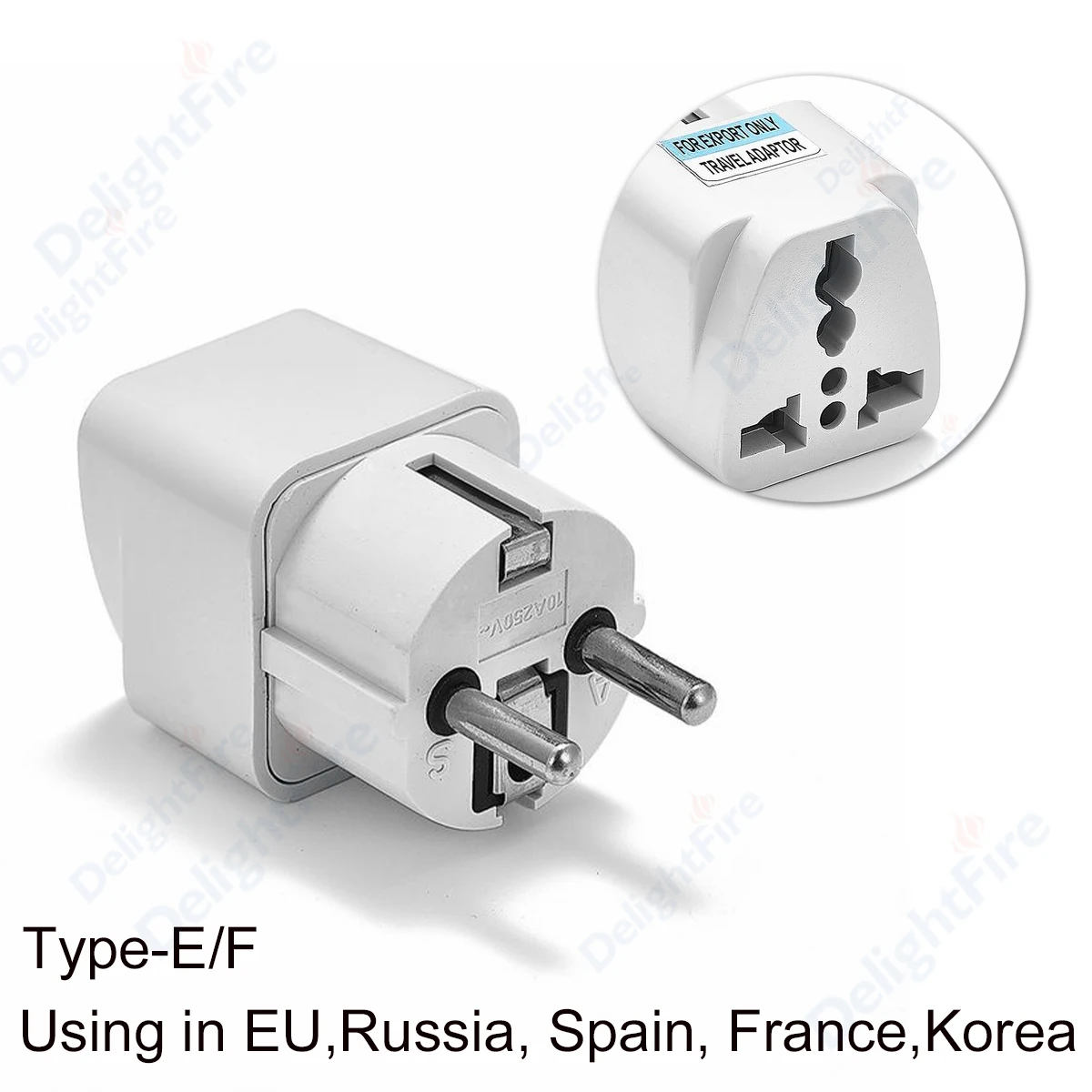 KR EU Plug Adapter US UK To EU KR European Europe Euro  2 Pin 4.8mm German Travel Power Adapter Electrical Socket Plug Outlet