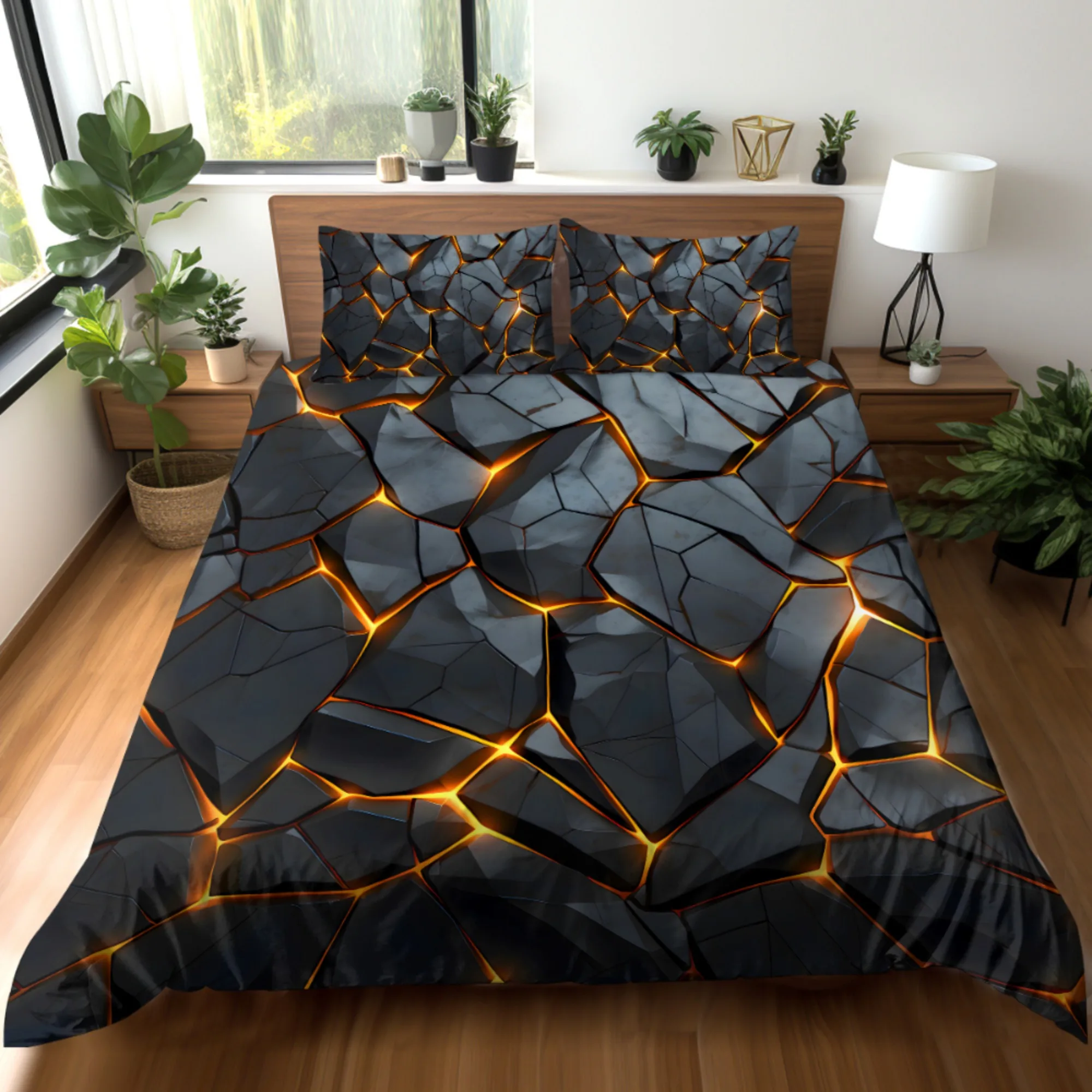 

Soft Cozy Snake Print Duvet Cover Set - 1 Duvet Cover 2 Pillowcases Comforter Quilt Bedding Accessories for Bedroom Guest Room