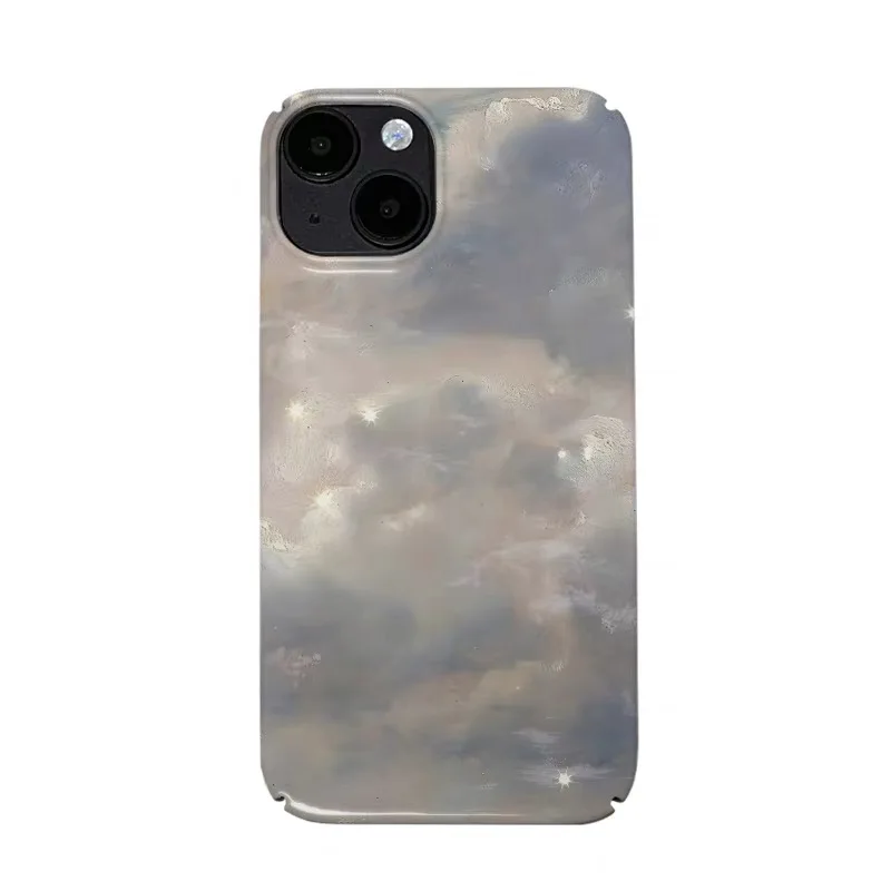

Dreamy Sky Pearl Grey Phone Case for IPHONE 17 Air 16E 15 PROMAX 14 Plus 13 12 MINI 11 PRO 16Plus XR XS MAX Acrylic Phone Cover
