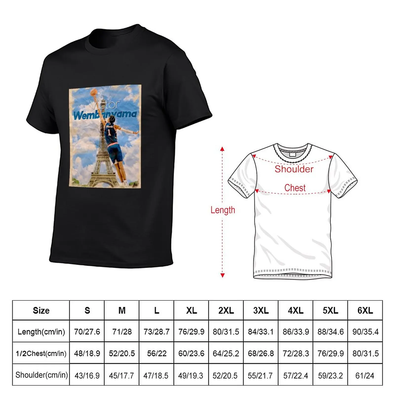 New Victor Wembanyama T-Shirt korean fashion funny t shirts sublime t shirt men clothings