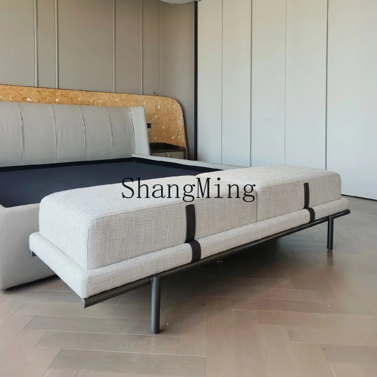 SM الفولاذ المقاوم للصدأ مرحاض تغيير الأحذية البراز غرفة نوم السرير البراز ضوء مقعد غرفة المعيشة الفاخرة