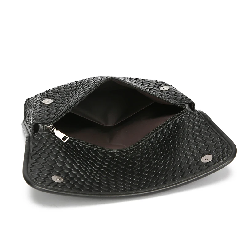 الحياكة نمط الرجال حقيبة صغيرة عالية الجودة بولي Leather الجلود Crossbody حقيبة ساعي للرجال موضة عادية الرجال حقيبة كتف حقيبة الهاتف #5