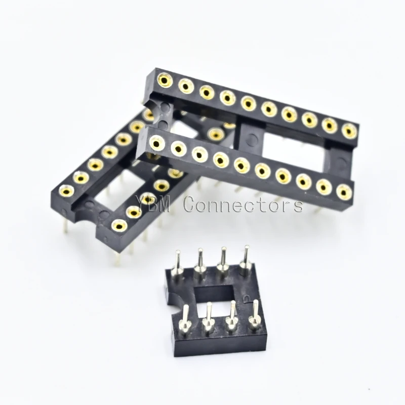 10PCS Round Hole IC Socket Connector Integrated Circuit Socket DIP8 DIP14 DIP16 DIP18 DIP20 DIP28 DIP40 Sockets