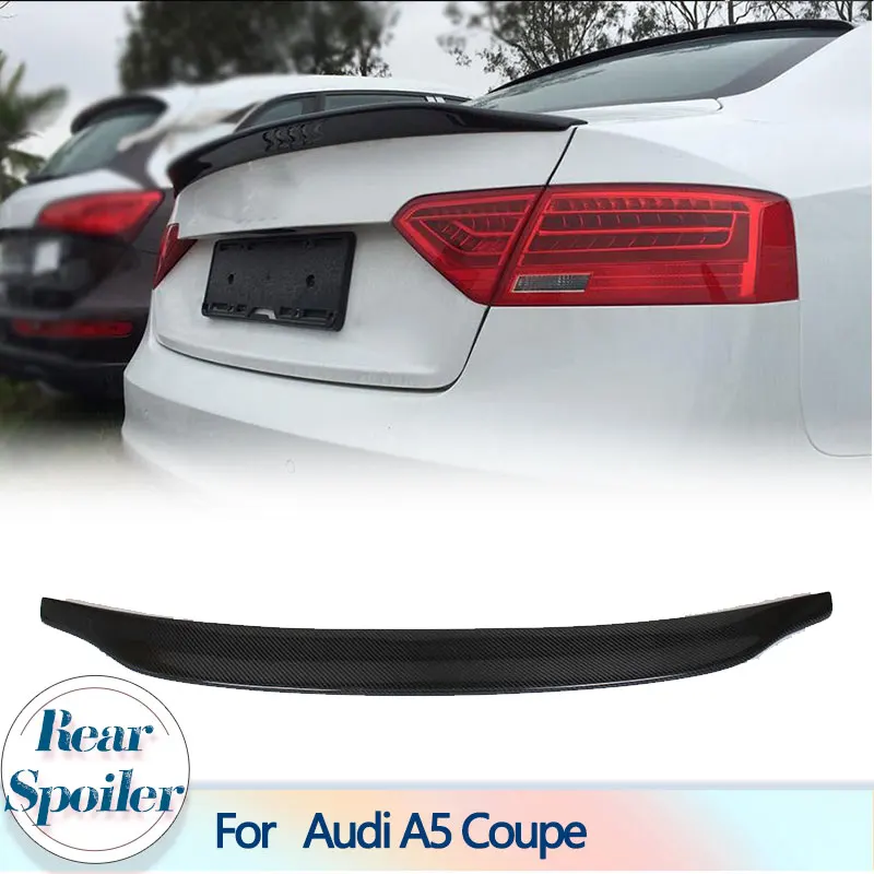 Car Rear Trunk Spoiler Wings for Audi A5 Coupe Standard 2 Door Only 2008-2015 Carbon Fiber Rear Wing Spoiler Non for S5 Sline