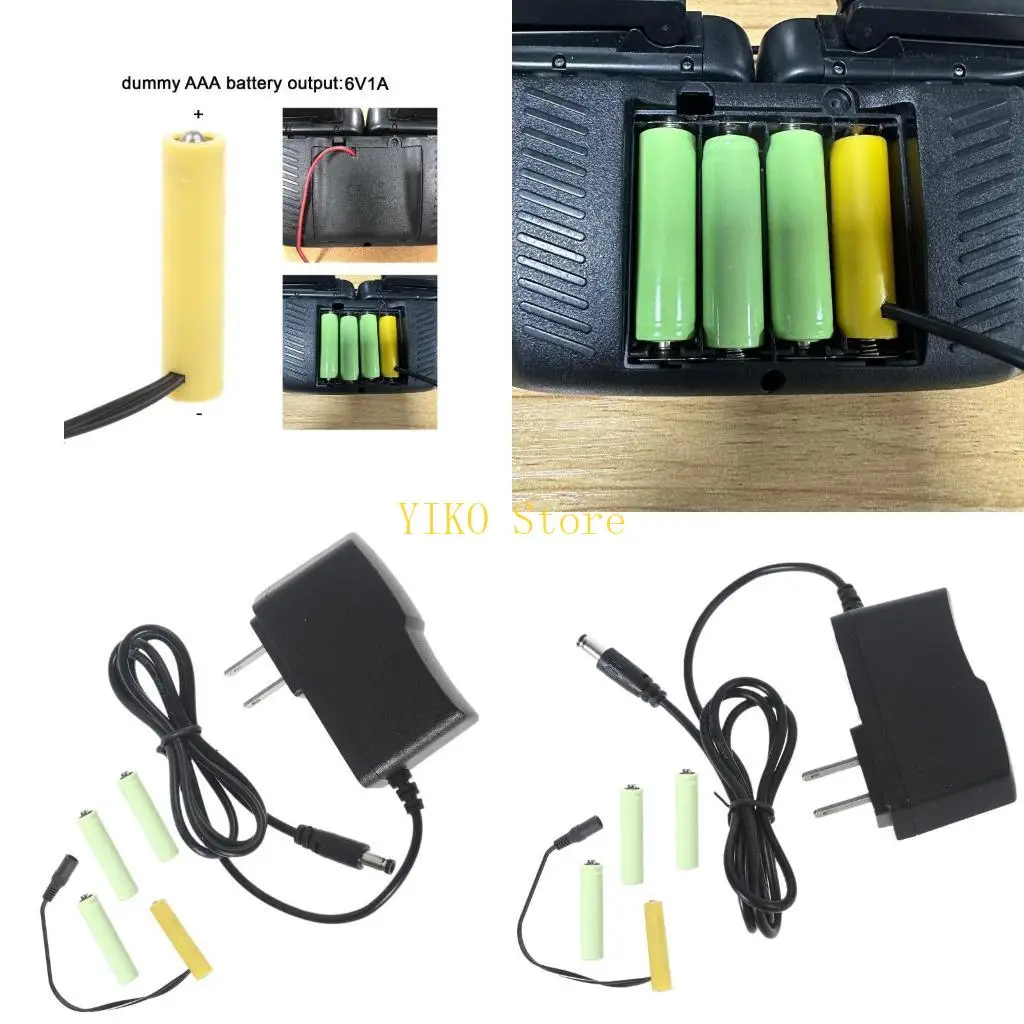 

K32C 6V AAA Dummy Battery AAA Battery Eliminators Cable Replace 4x1.5V AAA Battery