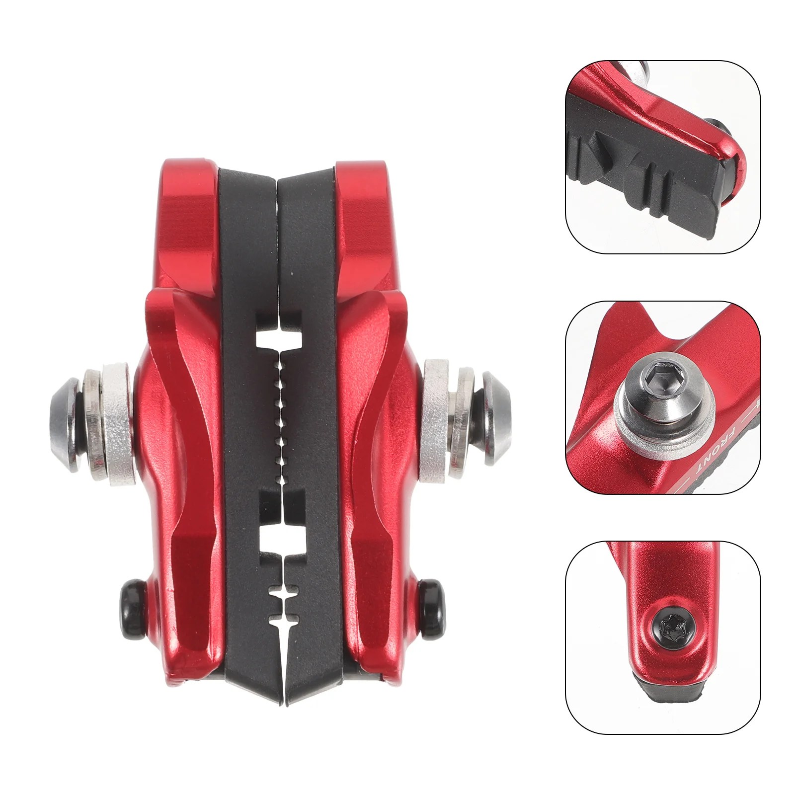 

1 Pair Bike Pads Aluminum Alloy Rubber Long Lasting Wear Resistant Silent Disc Brake Block For Mountain Road Biking Cycling