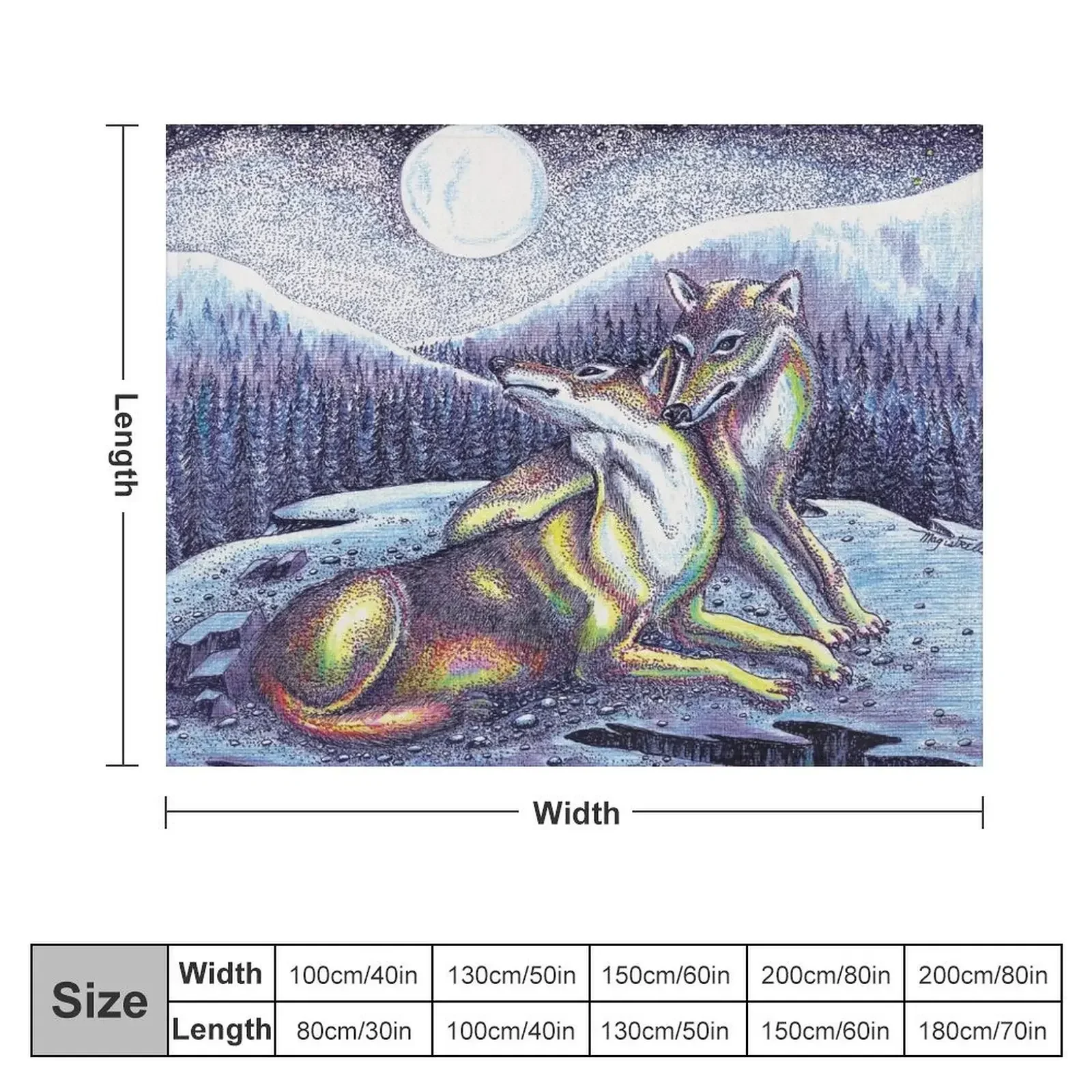 Wolf Nuzzling Throw Blanket wednesday Bed Designers heavy to sleep Blankets