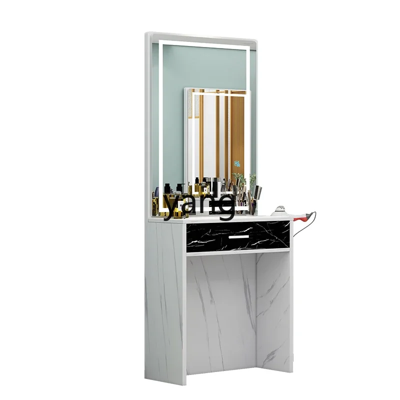 

Lmm haircut dressing mirror single-sided desktop makeup perm and dyeing mirror table free punching high definition