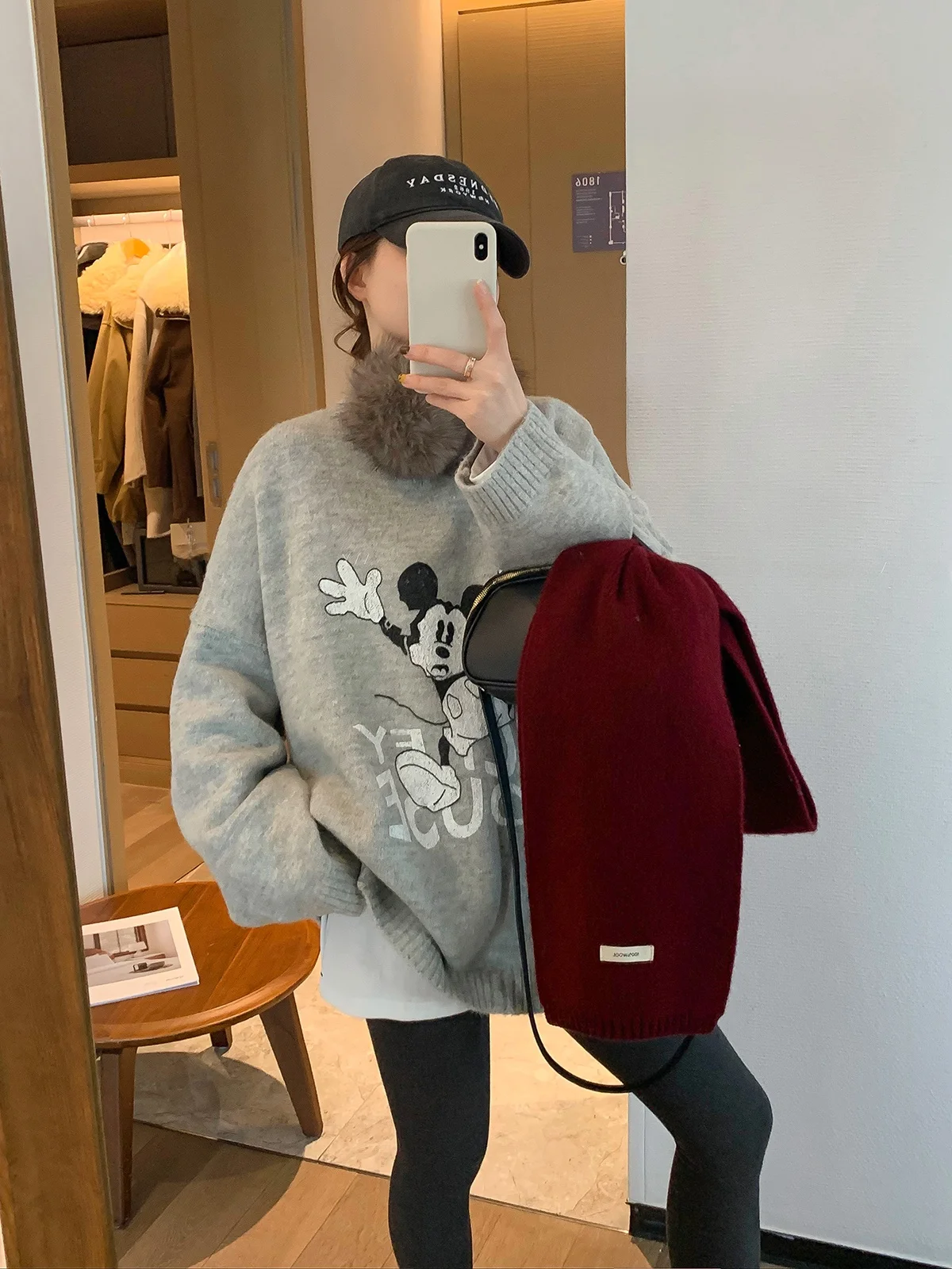 

Love Devil Fi ey Long Sve Cartoon Knitted Sweater Women's Loose Overhead Thiened Winter New Sle Ladies' Top