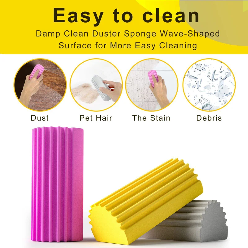 

Reusable Damp Clean Duster Sponge Home Car Wet Cleaning Sponge Duster Reusable Detailing Wash Brush Auto Cleaning Tools