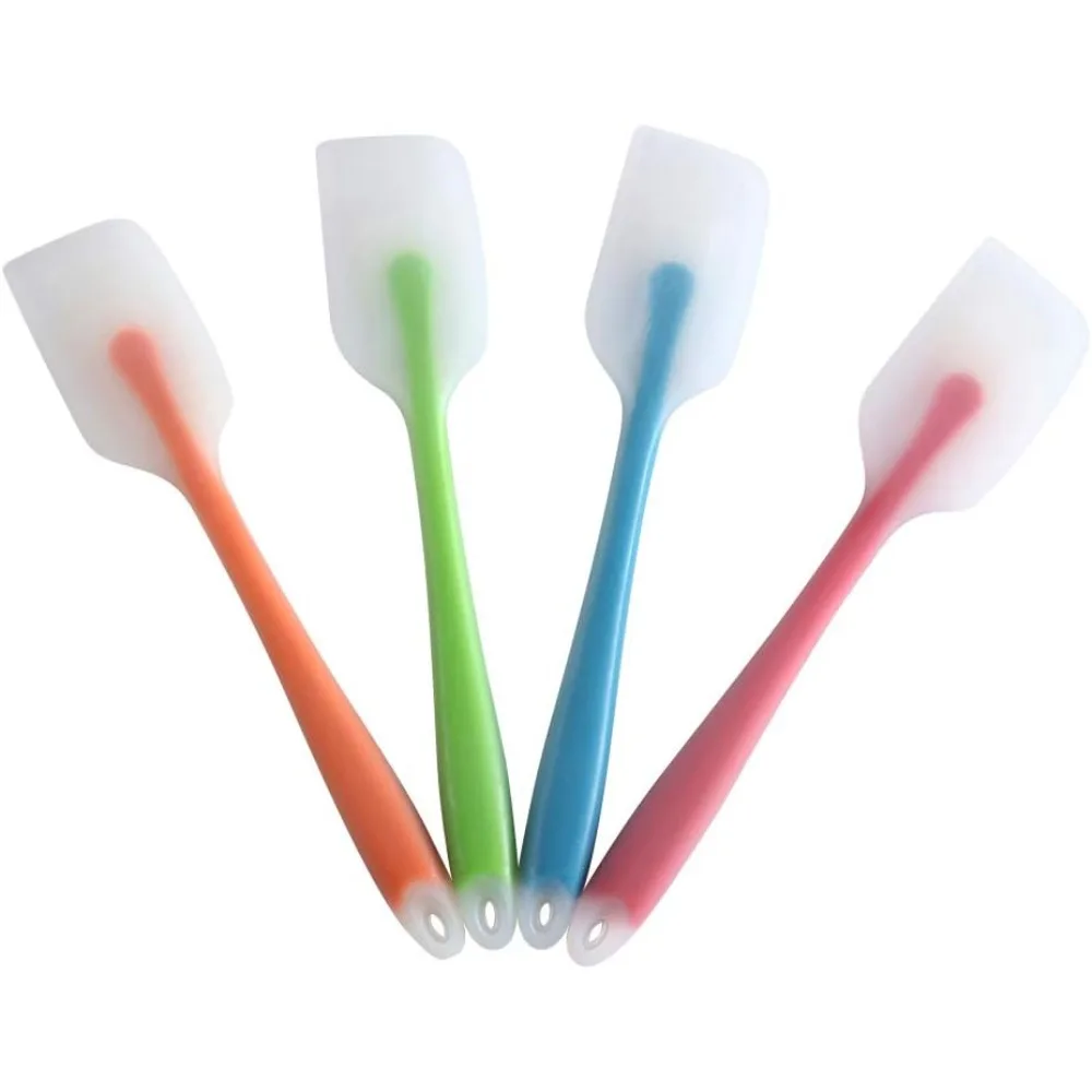 

Silicone Spatula Set of 4 - Heat Resistant Flexible Spatula 450F with Stainless Steel Core - Food Grade Premium Good Grip Kitche
