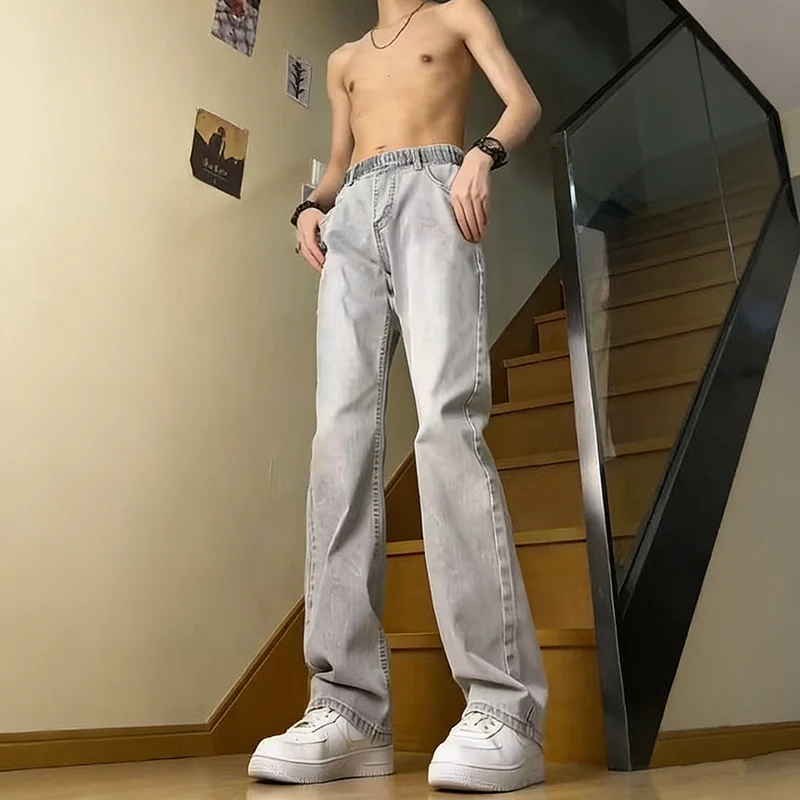 Men New Versatile American Style Vintage Blue Jeans Spring Autumn Trend Baggy Straight Leg Comfortable Men's Denim Trousers - Image 5