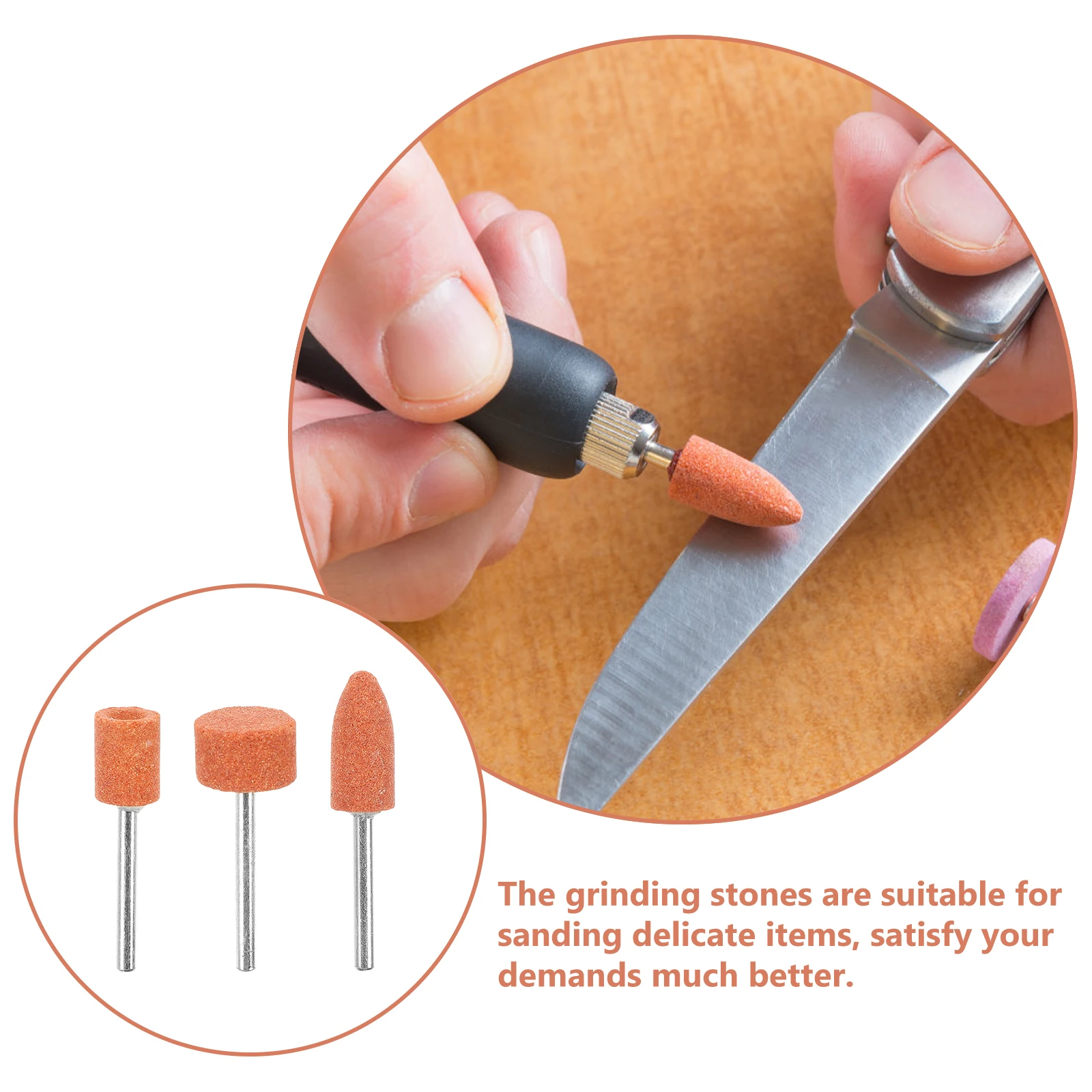 

42 Pcs Grinding Wheel Disc Stone Set 1/8 Shank Corundum Rotary Tool Accessories Sanding Drill Bit Abrasive Stones For