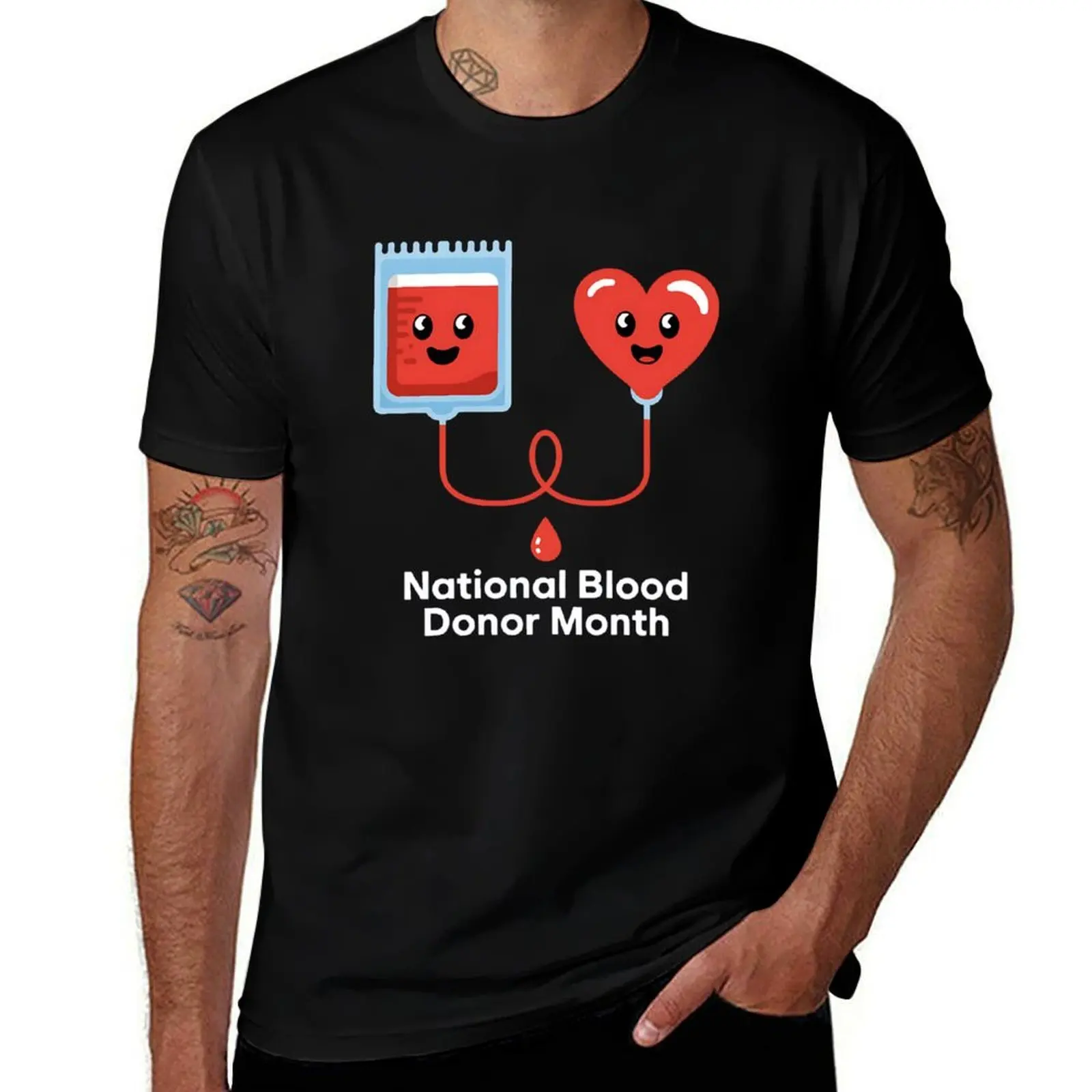 

National Blood Donor Month! Save Lives Donate Blood January! T-Shirt custom shirt croswit shirt man anime figures shirts men