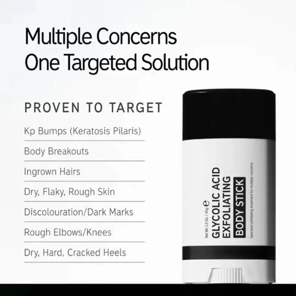Exfoliating Body Stick Multiple Glycolic Acid Cleaning Long-lasting Moisturizing Nourishing Smoothing Skin Care