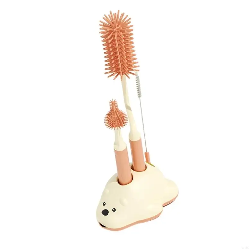 M89C Multi Functional Baby Bottle Brush 4 Piece Set For Infant Bottles Nipples Straw Infant Feeding Accessories