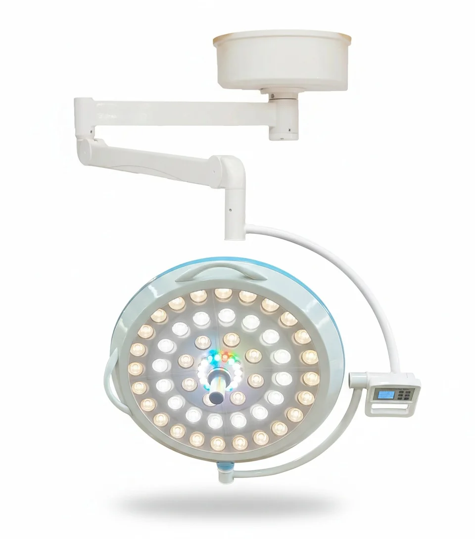 LED Surgical Light, 160-280mm Spot Shadowless Operating Lamp, 1200mm Depth Mobile Examination Lamp for Operating Room