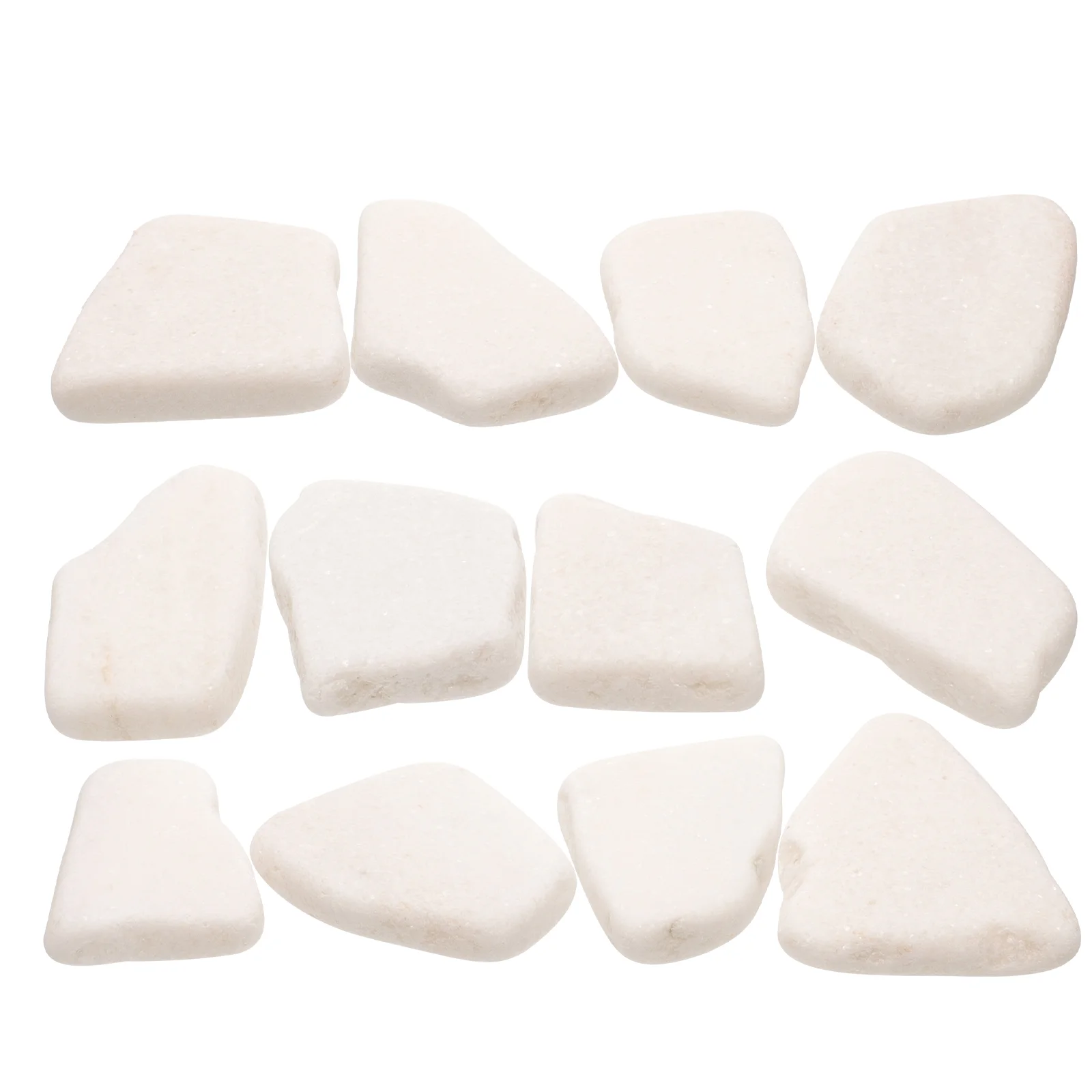 12 Pcs Painted Stone Rocks DIY Craft Stones Painting Gypsum Smooth For Marble Child Crafts