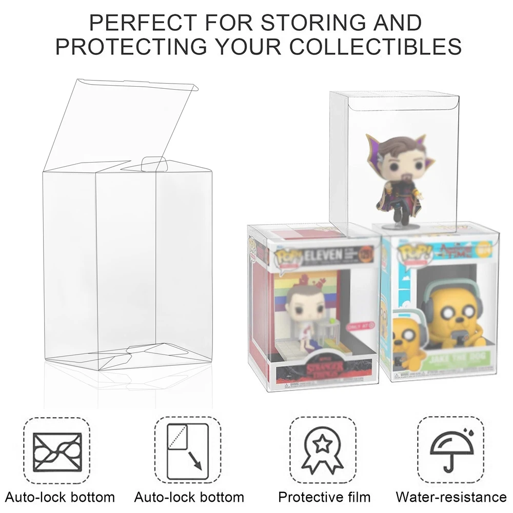 Estuche Protector de PET Compatible con Funko Pop, Caja para Figuras Super de 6 Pulgadas | Figura NO incluida | Plástico Reciclable de 0.5 MM de Grosor