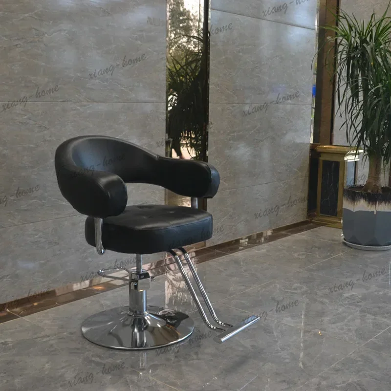 Factory Direct Trendy Aesthetic Barber Chair Hairdressing Beauty Salon Tray Swivel Hair Barber Chair European Luxury Commercial 4