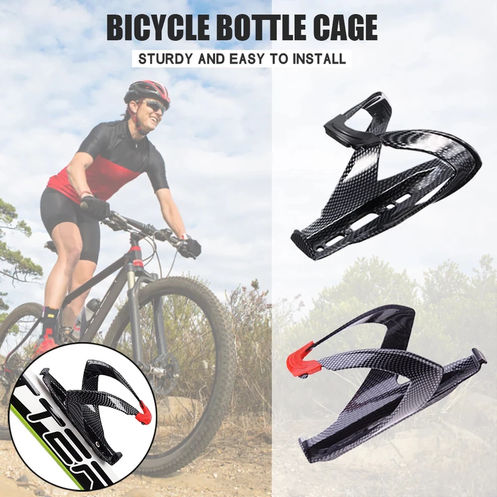 Bike Part Water Cup Rack Glass Fiber Road Bike Carbon Fiber Water Bottle Cage Bike Water Bottle Holder Bicycle Bottle Rack