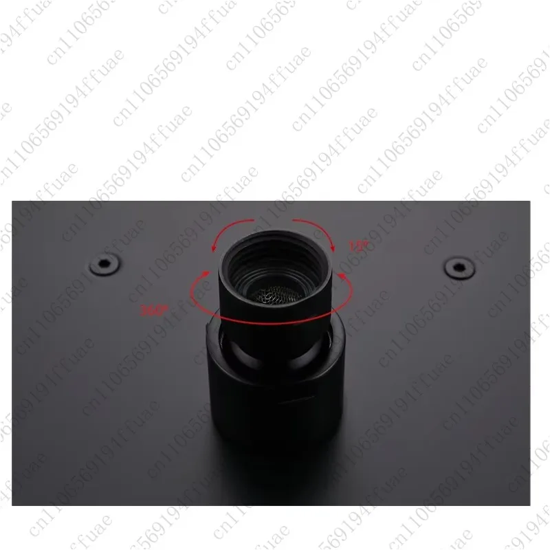 Rainfall Square Fixed Showerhead Matte Black 10 Inches